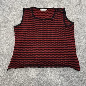 Vintage 90s Exclusively Misook Sweater Tank Large Acrylic Korea Quiet Luxury